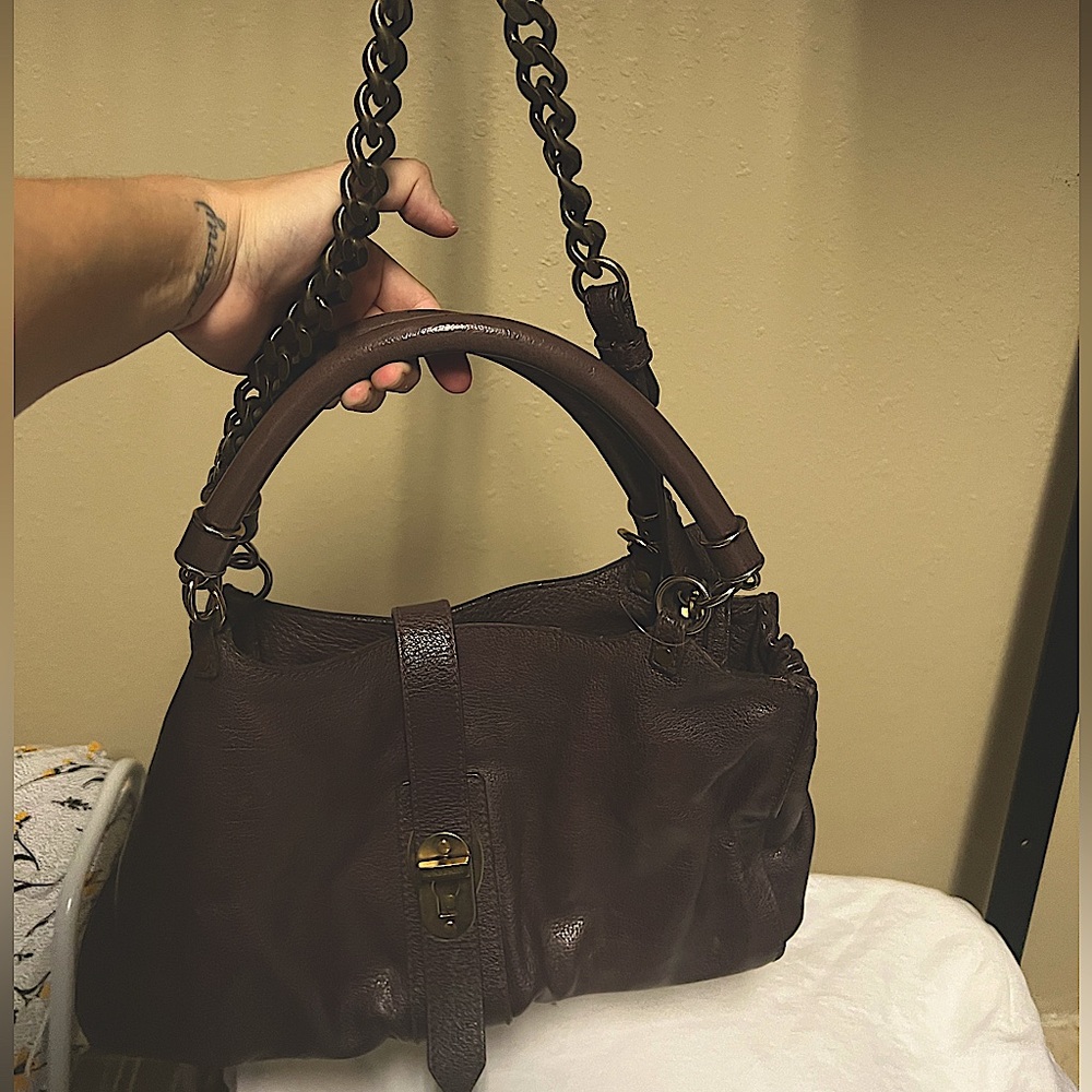 Burberry Womens Leather Shoulder Bag